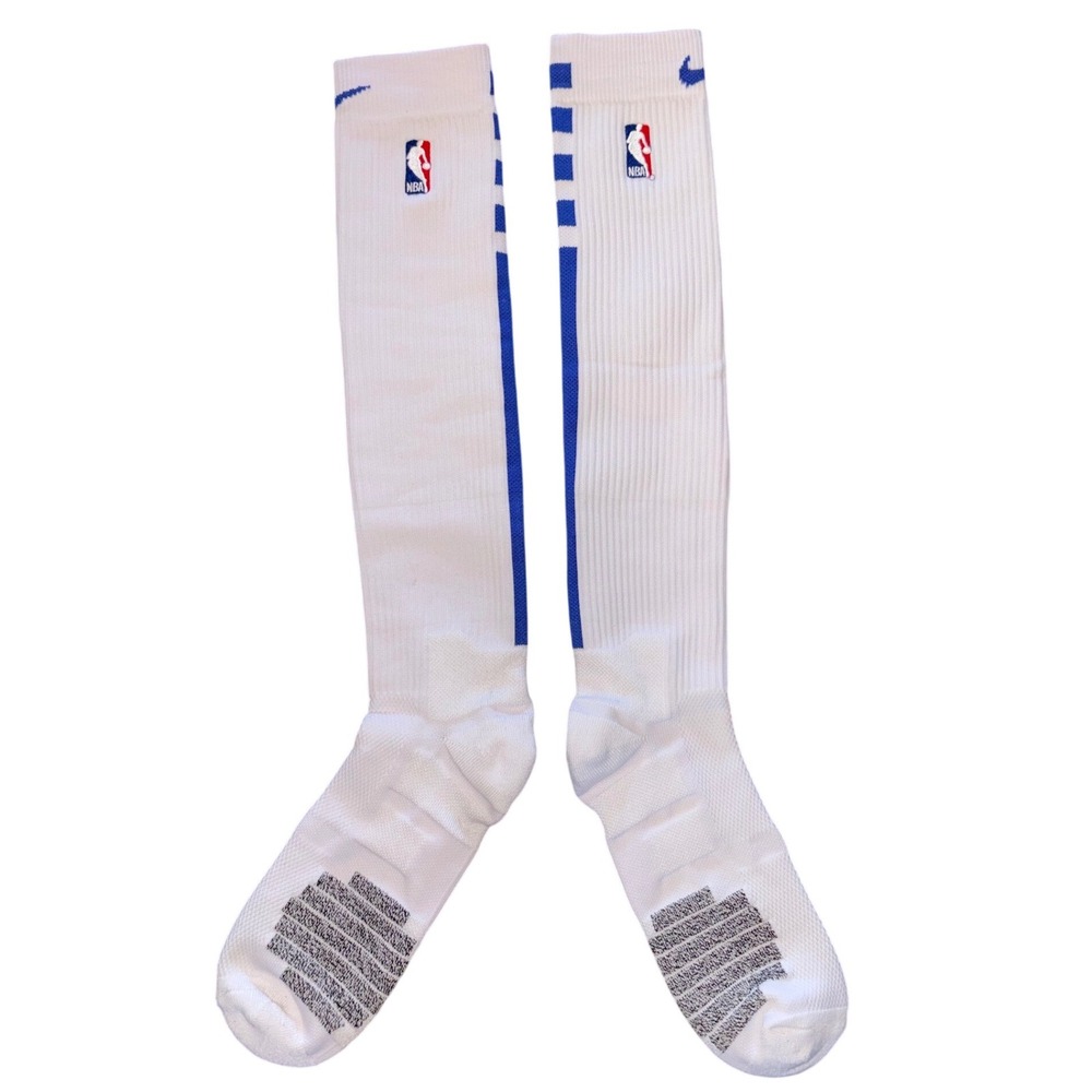 Nike Scrunchies NBA Elite Quick Basketball Knee Highs Socks Men Large White Blue